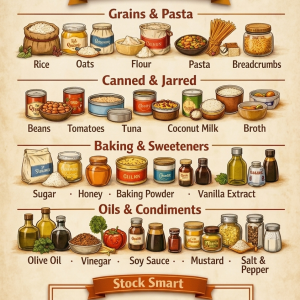 Pantry Essentials Cheat Sheet